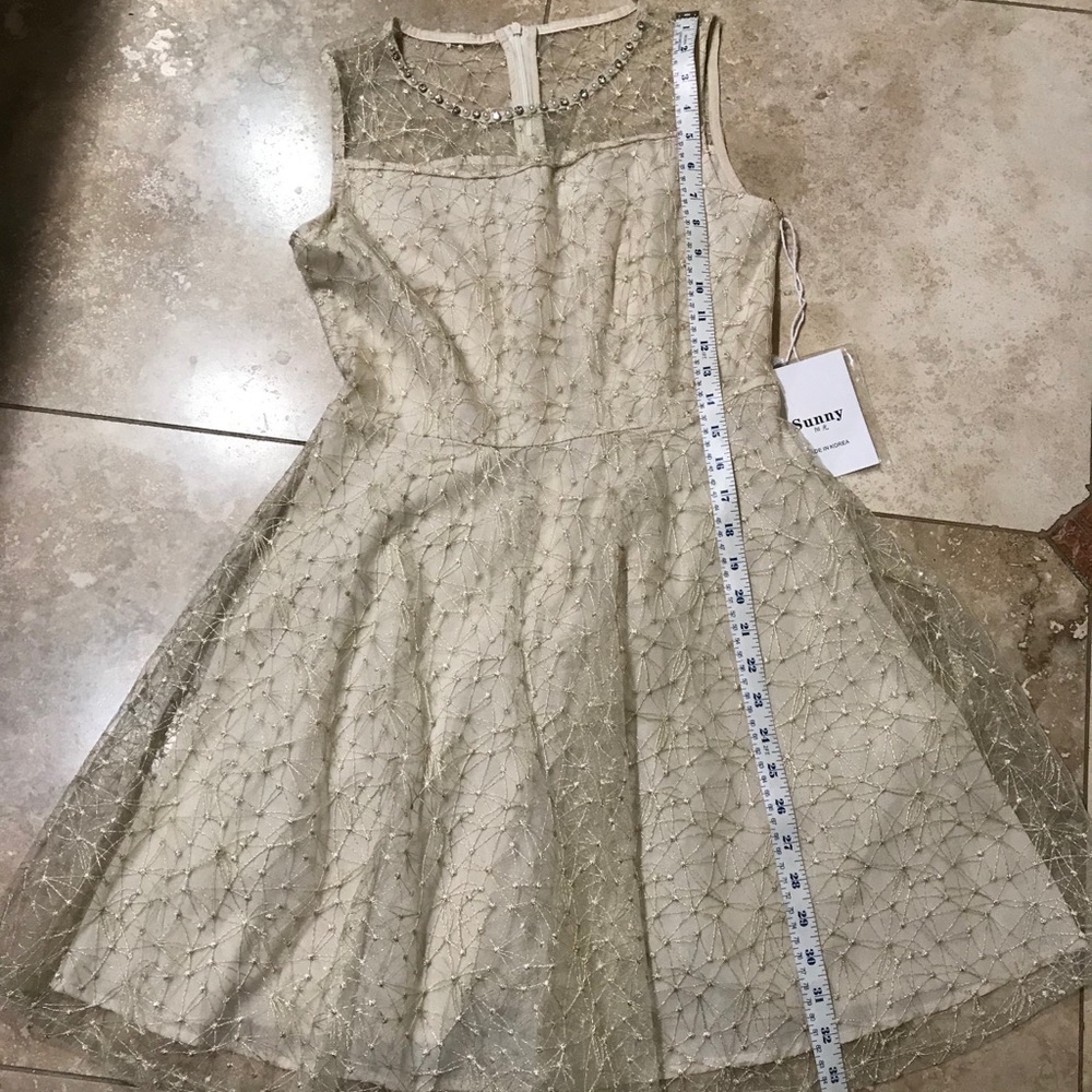 Light gold and beige dress